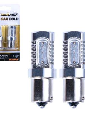 4CARS HQ LED žárovky sada BA15S 5*1,5W HP oranžová Časově Omezené