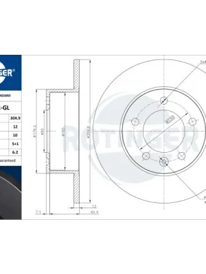 Brzdový kotouč ROTINGER RT 4562-GL Oblíbený