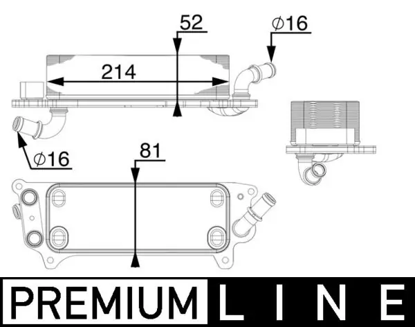 Sezónní Sleva Chladič oleje, automatická převodovka MAHLE ORIGINAL CLC 77 000P