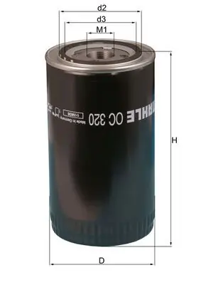 Olejový filtr MAHLE ORIGINAL OC320 Cenová Bomba